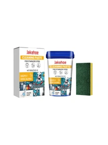 100g Multipurpose Gentle Cleaning Paste, Suitable For Stainless Steel, Cooktop, Oven, Range Hood Cleaning, Rust Remover, Lightweight, You May Want To Order Multiple Units Based On Your Need (Random New/Old Packaging)