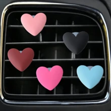 6 件心形汽车出风口夹，汽车配件，适合男女，汽车出风口装饰 - 彩色 - 查看 2