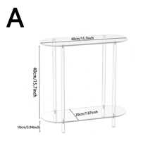1 Stück klare/schwarze/farbige schmale Acryl Regalkonsole, geeignet für Sofa, Eingangsbereich, Flur, Wohnzimmermöbel, freistehend, einfacher Aufbau