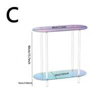 1 Stück klare/schwarze/farbige schmale Acryl Regalkonsole, geeignet für Sofa, Eingangsbereich, Flur, Wohnzimmermöbel, freistehend, einfacher Aufbau
