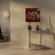 1 Stück klare/schwarze/farbige schmale Acryl Regalkonsole, geeignet für Sofa, Eingangsbereich, Flur, Wohnzimmermöbel, freistehend, einfacher Aufbau