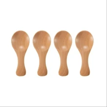 2/4/8pcs Mini Wooden Spoon - Kitchen Item, Perfect For Condiments, Sweeteners And Ice Cream - Short Handle, Easy To Grip - Kitchen Gadget For Everyday Use,School Supplies - Multicolor - View 9