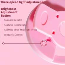 1PC White/Pink/Blue/Black Portable LED Selfie Ring Light With USB Charging, 3 Lighting Modes, Portable Lighting, Photo Beauty Halo Light, Live Clip Light Selfie Light, Suitable For Live Streaming, Video Conference Lighting, Photography And Video, Charming Gift, Nail Trimming, Eyelash Extension, Tattoo And Skin Care, Touch Button Control, Desktop Beauty Fill Light 150mAH