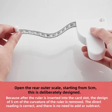 1 pièce Ruban à mesurer de taille précision automatique blanc, ruban à mesurer souple rétractable à double face de type Y, règle de poche mini pour usage domestique