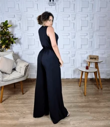 Conjunto Calça Pantalona e Blusa Com Decote Solto Elegante Social Esporte Fino Duna Bonito Versátil