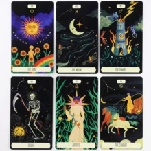 Zodiac Tarot Cards Prophecy Divination Deck Family Party Board Game Fortune Telling Game With Manual Zodiac Tarot