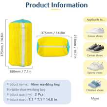 1/2pcs Shoe Washing Machine Bag, Sports Shoe Cleaning Kit, Suitable For Fitness Sports Shoes And Flat Shoes, Shoe Laundry Bag With Zipper Protection Design, Shoe Machine Bag, Washing Machine And Dryer Laundry Shoe Bag, Reusable Zipper Plush Sports Shoe Washing Machine Bag, Suitable For Shoes, Gym, Tennis, Exquisite
