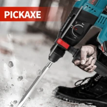 مطرقة كهربائية قابلة للشحن من دون فرشاة CYBOBAN، مثقاب كهربائي لاسلكي 20 فولت، بطارية ليثيوم بسعة 4.0 أمبير/ساعة كبيرة، متعدد الاستخدامات عالي الطاقة للخرسانة اللاسلكي، ثقب الجدران الحاملة، ثقب جدران البلاط، سحق الجدران الخرسانية، وغيرها، أكثر متانة من الموديلات العادية. متوفر مع ملحقات