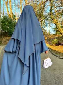 Nida-Stoff-Einzelschicht Tie-Up Gebetsmantel, atmungsaktiver praktischer Hijab für Frauen, geeignet für den täglichen Gebrauch, Frühling/Sommer/Herbst
