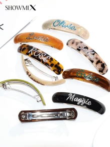 Premium Acetate Hair Clip With Handcrafted Diamond Inlaid, Elegant Aesthetic Hair Accessory, High-Quality Snap Clip