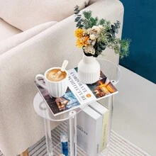 1 Stück klare/schwarze/farbige schmale Acryl Regalkonsole, geeignet für Sofa, Eingangsbereich, Flur, Wohnzimmermöbel, freistehend, einfacher Aufbau