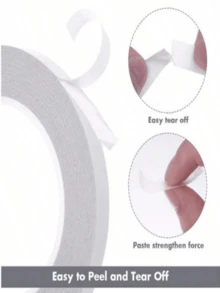 6 件双面胶带 - 工艺双面胶带、剪贴簿用品、摄影、礼品盒、剪贴簿、卡片制作、纸背、办公室和学生 DIY 礼品包装胶带、艺术、工艺品、卡片制作、剪贴簿 - 不防水、木质友好表面、返校必需品、学生用品、返校季节、随机颜色和款式 - 白色 - 查看 5