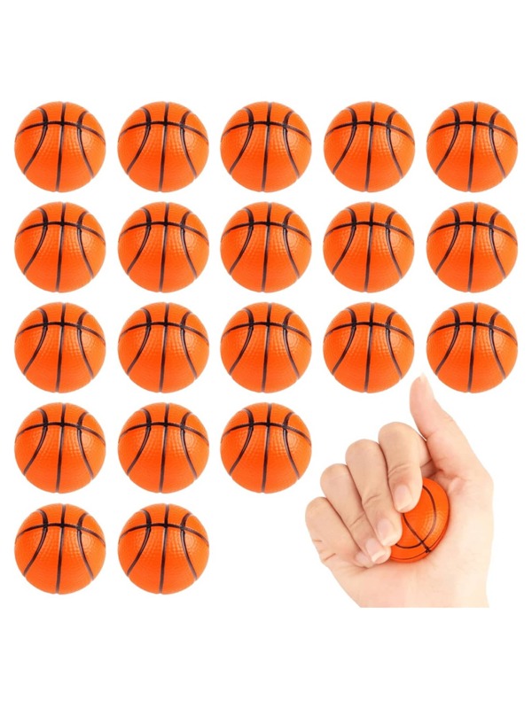 4cm Foam PU Stress Balls, 20pcs/Pack Sports Theme Squeeze Balls: Soccer, Basketball, Baseball, Football For Party Favors, Anxiety Relief, School Gifts