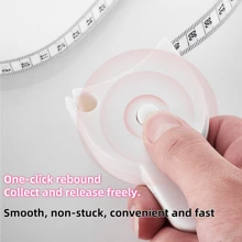 1 pièce Ruban à mesurer de taille précision automatique blanc, ruban à mesurer souple rétractable à double face de type Y, règle de poche mini pour usage domestique