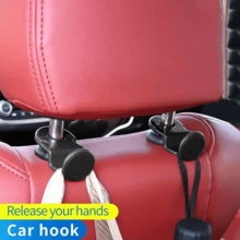 1 个多功能后座手机支架 - 带 360° 旋转、头枕隐藏设计和汽车锁式夹的支架 - 提升您的汽车便利性和娱乐性