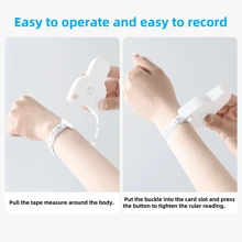 1 pièce Ruban à mesurer de taille précision automatique blanc, ruban à mesurer souple rétractable à double face de type Y, règle de poche mini pour usage domestique