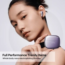 REMAX سماعات أذن لاسلكية بلوتوث من ريماكس، سماعات أذن إستريو لاسلكية، سماعات أذن صغيرة، سماعات أذن مريحة، تصميم سماعات أذن، إلغاء ضوضاء نشط، هدية للأحباء باللون الأرجواني/الرمادي/الأسود