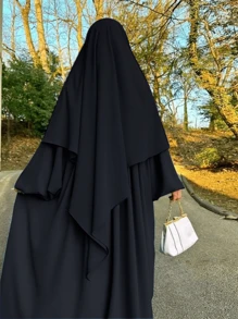 Nida-Stoff-Einzelschicht Tie-Up Gebetsmantel, atmungsaktiver praktischer Hijab für Frauen, geeignet für den täglichen Gebrauch, Frühling/Sommer/Herbst