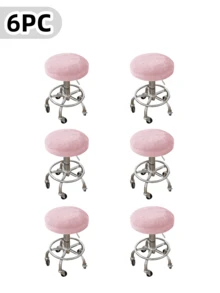 Stretch Sofa Cover With Elastic Band, Washable Cushion Protector For Kitchen, Dining Room, Home Decoration - Suitable For Standard Bar Stools And Round Seats, Kitchen Counter Stools, Classic Round Design, Faux Wool Feel Round Stool Cover 11.8-15.7 Inch/30-40cm Bar Stool Cover Velvet, Round Rolling Chair Cover For Wheeled Stools, - Multicolor - View 23