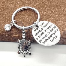 1 pièce Porte-clés tortue de mer pour femmes et hommes, porte-clés avec pierre de naissance, accessoires tortue, bijoux de fête, cadeaux d'anniversaire pour elle, accessoires de voiture, charm de sac à dos pour l'école