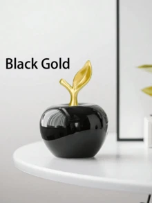 1件极简苹果形桌面摆件，白色创意波西米亚风格工艺品，适合作为朋友礼物/办公桌家居装饰 - 彩色 - 查看 2