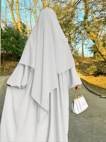 Nida-Stoff-Einzelschicht Tie-Up Gebetsmantel, atmungsaktiver praktischer Hijab für Frauen, geeignet für den täglichen Gebrauch, Frühling/Sommer/Herbst