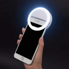 1PC White/Pink/Blue/Black Portable LED Selfie Ring Light With USB Charging, 3 Lighting Modes, Portable Lighting, Photo Beauty Halo Light, Live Clip Light Selfie Light, Suitable For Live Streaming, Video Conference Lighting, Photography And Video, Charming Gift, Nail Trimming, Eyelash Extension, Tattoo And Skin Care, Touch Button Control, Desktop Beauty Fill Light 150mAH