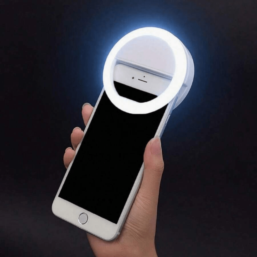 1PC White/Pink/Blue/Black Portable LED Selfie Ring Light With USB Charging, 3 Lighting Modes, Portable Lighting, Photo Beauty Halo Light, Live Clip Light Selfie Light, Suitable For Live Streaming, Video Conference Lighting, Photography And Video, Charming Gift, Nail Trimming, Eyelash Extension, Tattoo And Skin Care, Touch Button Control, Desktop Beauty Fill Light 150mAH