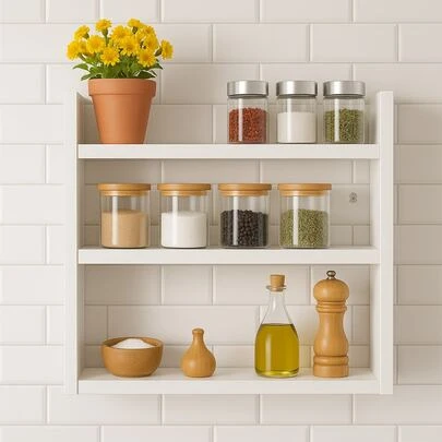 organizador para cozinha em  mdf cor branca