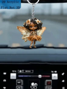 Enchanted Fairy 2D Acrylic Charm – A Delightfully Designed Multi-Functional Accessory, Perfect As A Keychain, Car Decor, Gift Embellishment, Room Ornament, DIY Backpack Charm, Or Personalized Jewelry. Ideal For Valentine's Day, Home Decor, Festive Decorations, And More-A Magical Gift For Someone Special.[The Product Needs To Be Installed Manually.] Car Accessories Bag Charm Backpack For School - Multicolor - View 3