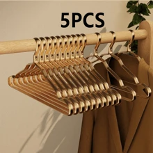 3/5/10pcs Space Aluminum Alloy Hanger Household Clothes Hanger Non-Slip Traceless Clothes Holder Stainless Steel Clothes Hanger Light Luxury Gold Anti-Slip