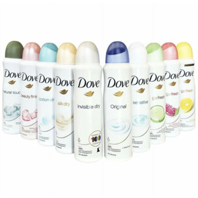 10-Pack Dove Antiperspirant Spray Deodorant For Women 150 Ml Variety Packs