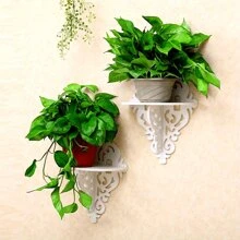 2pcs Vintage European Style Wooden Floating Shelves - Unique Wall Mounted Storage Racks For Books, Plants, And Decor - Durable Construction, Retro Design, Corner Shelves Room Decor Bedroom Decor Home Decor Wall Decor