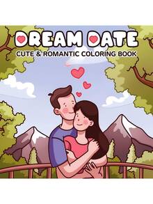 1pc Dream Date:Easy Coloring Book For Adults And Teens, Colouring Book Super Cute Designs Of Cozy, Hygge Spaces For Relaxation (Cozy Spaces Coloring) .Back To School A Relaxing Gift For Friends, Couples, And Family . - Multicolor - View 14
