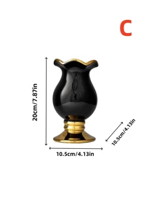 1PC Ceramic High-End Artistic Style Rose Vase Suitable For Placing Entrance Flower Vases, TV Cabinets Beautiful Decoration Vases, Office Desktop Beautiful Decoration Vases