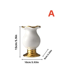 1PC Ceramic High-End Artistic Style Rose Vase Suitable For Placing Entrance Flower Vases, TV Cabinets Beautiful Decoration Vases, Office Desktop Beautiful Decoration Vases