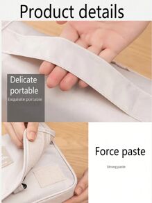 1pc Hanging Toiletry Bag, Bathroom Storage Bag, Toiletries Organizer, Cosmetic Storage Bag, Multi-Function Organizer Bag For Eye Shadow, Mirror, Eyeliner, Lip Gloss, Skin Care Products, Toothbrush, Toothbrush Cup, Soap, Shampoo, Comb, Watch, Mobile Phone, Necklace, Jewelry, Digital Product Storage, Travel Essentials, Holiday Organizer, Bathroom Essentials.