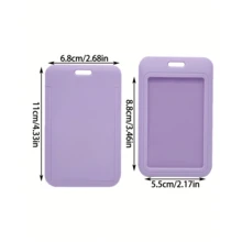 1pc Retractable Badge Reel With Flower Design, ID Card Holder, English Lettering, Other Material, With Ideal Gift For Nurses, Ladies, Colleagues,School Supplies,Back To School - one-size - View 2