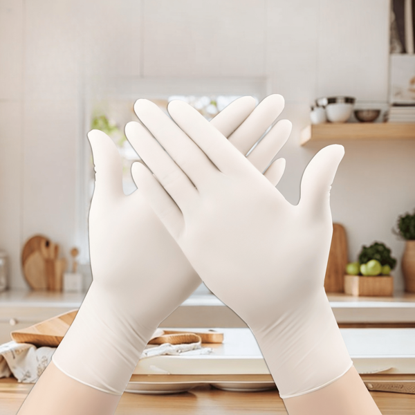 100 piezas Guantes desechables, súper duraderos, guantes desechables de nitrilo y látex blancos, adecuados para cocina, tatuaje, tinte de cabello, cuidado de mascotas, salón de belleza y limpieza del hogar, guantes desechables de uso múltiple. Tenga en cuenta que el método de empaquetado es en bolsa, razón: no se dañan fácilmente durante el transporte.