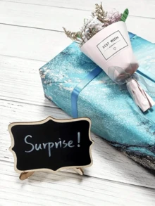 1/4/10 件迷你黑板公告板，带支架的黑板，适合留言展示板，小木黑板，适用于婚礼、生日派对、桌号、家居装饰、食品标志和特殊活动装饰、芝士蛋糕标签圣诞节和万圣节装饰、圣诞节 - 彩色 - 查看 5