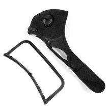 Máscara con gafas anti-vaho de carbón activo para ciclismo, máscara de bicicleta a prueba de polvo y viento con válvula de aire; nueva máscara de bicicleta con filtro, máscara a prueba de polvo con filtro de carbón activo reemplazable, máscara reutilizable para hombres y mujeres