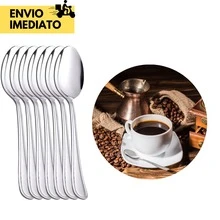 Kit 12 Small Stainless Steel Coffee Spoons Ideal For Espresso And Cappuccino Stainless Steel Coffee Spoon Modern Design High Durability - Silver - View 6