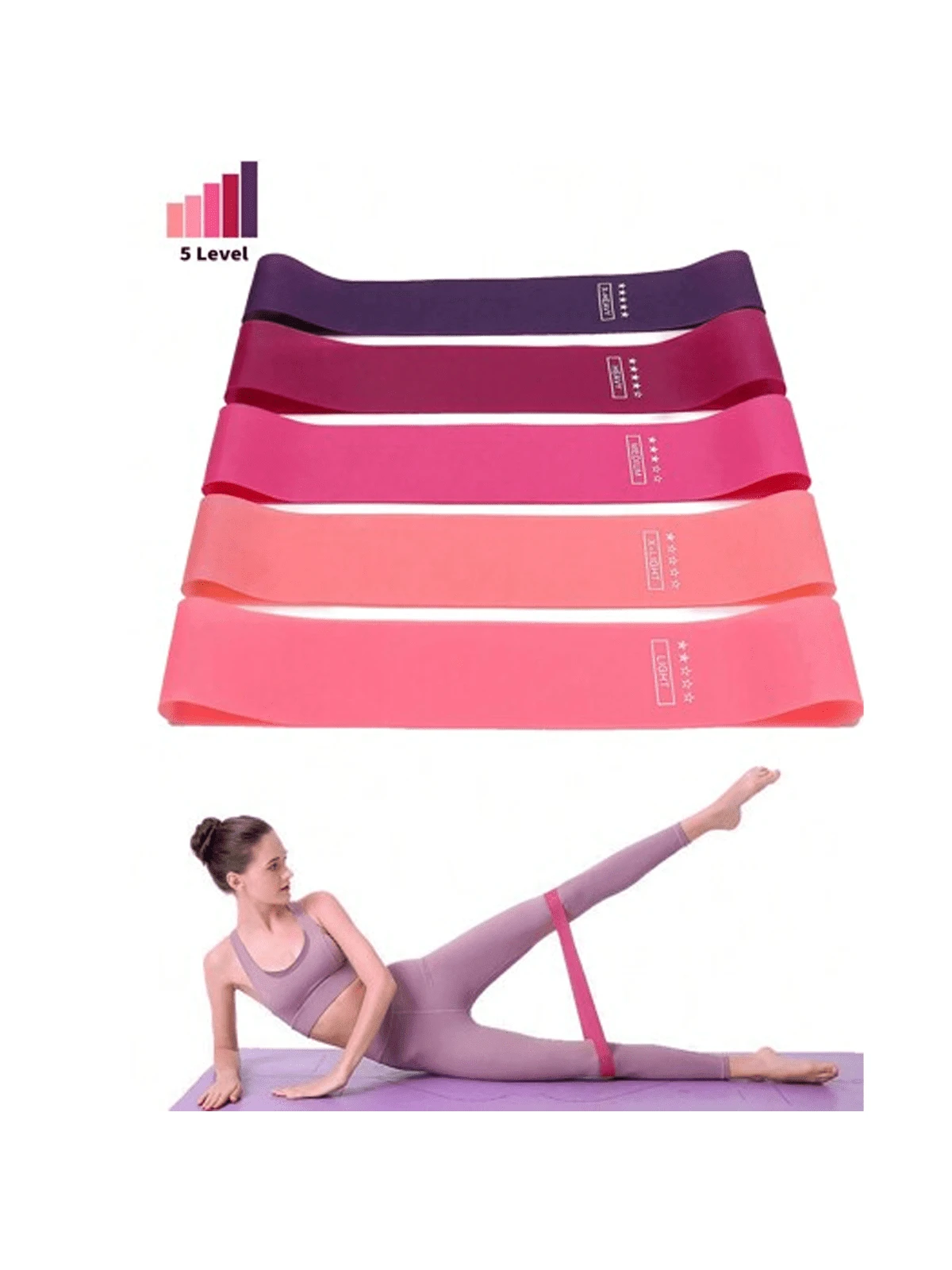 Fascia Di Resistenza Fitness 8 Forme - Corda Elastica Per Yoga, Palestra E Allenamento A Casa