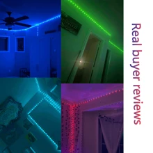 HBOWMDJIA 50FT/100FT/200FT Led Strip Lights For Bedroom,With 44keys Remote And Power Plug, Can Adjust Color And Brightness,Very Easy To Install, Led Lights For Room,Home,Kitchen, Living Room,Holiday Party Atmosphere Decor
