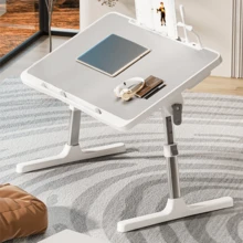 1PC Adjustable Height Tilting Desk, Multifunctional Laptop Table With Drawer & Book Stand, Ergonomic Workstation For Home Office & Study - Multicolor - View 5