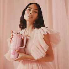 Compatible With Stanley 40 Oz H2.0 Tumbler With Handle, Double Walled Vacuum Insulated Stainless Steel Water Bottle Premium Summer Drinkware Portable Handy Flask Travel Mug Iced Coffee Cup For Outdoor Camping, Hiking, Driving, Travel, Perfect Gift Idea - Pink Flower - View 5