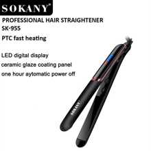 SOKANY Céramique multifonctionnelle SOKANY, Fer à lisser. Utilisation double pour cheveux bouclés et raides, mouillés et secs, contrôle de la température à 4 vitesses, réglage de la température de 265 à 750 degrés, affichage LED, panneau de glaçage en céramique 3D flottant, température constante et anti-brûlure. Le système PTC chauffe en 10 secondes et fait tourner la queue à 360 degrés. Convient pour les maisons et les salons de coiffure.