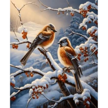 1pc/3PCS RUOPOTY Diamond Painting Two Birds Full Drills Embroidery Animal Handicraft Diy Kits Home Decoration Frameless Animals Frame Animals