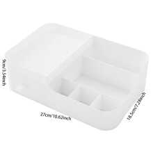 Stackable Makeup Organizer - 2-In-1 Storage Box For Vanity & Desk (With Drawer For Brushes/Jewelry/Lipsticks), School Supplies, Back To School