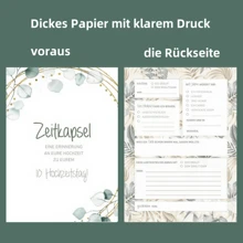 30pcs Modern Time Capsule Wedding Greeting Cards Set, Wedding Blessing Cards Creative Game Guest Book Replacement, Fashionable German Wedding Ceremony Decors Summer Birthday Gifts Beach Back To School School Supplies Room Decor